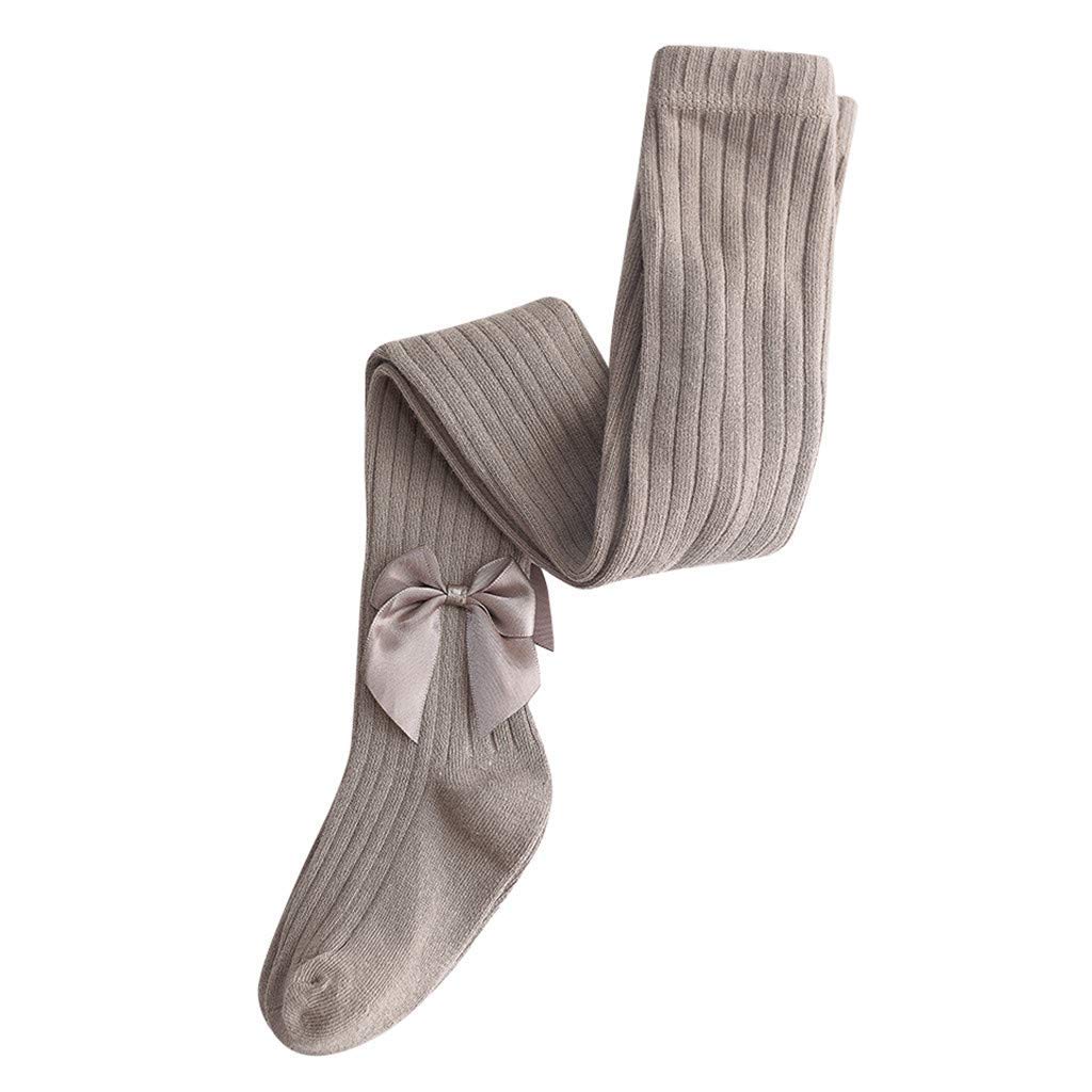 El Regalo 1 Pair Girls Combed Cotton Bow Tights Pantyhose Leggings Stocking Pants | Bow Socks Stockings for Girls (Gray)