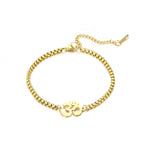 El Regalo 1 PC Stainless Steel OM/Aum Spritual Chain Bracelets for Boys/Men- Anti Tarnish/No Rust Spritual Meditaion Jewelry (Golden OM Bracelet)