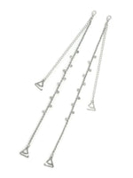El Regalo 1 Pair Fancy Crystal Stones Bra Shoulder Straps- Beauty Back Shoulder Strap Bra Adjustable Shoulder Strap for Wedding/Party Gowns (Silver)