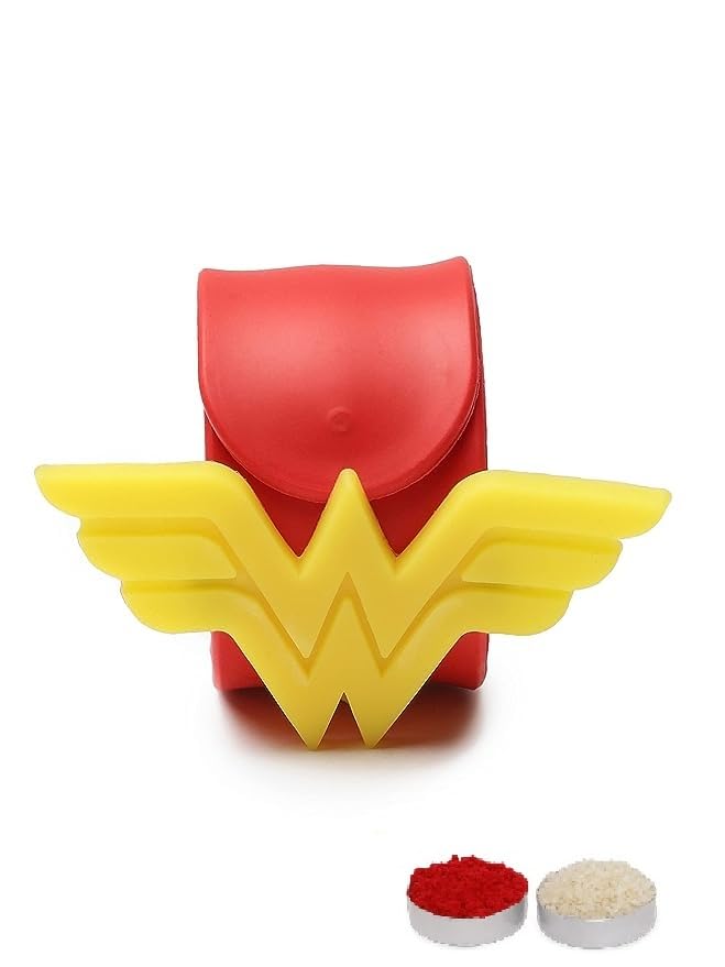 El Regalo 1 PC Superhero Slap Bands Rakhi for Little Brother/Nephew/Niece- Super Hero Rakhi Combo with 1 Slap Band Rakhi, shagun & Rakhi Message Card (Wonder Slap Band Kids Rakhi)