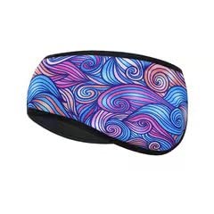 El Regalo 1 PC Ear Warmer Headband, Cozy Fleece Ski Ear Muff Stretch Winter Earmuff Headband Hair Band Running Headband for Girls, Boys, Men & Women (Multicolor Waves)