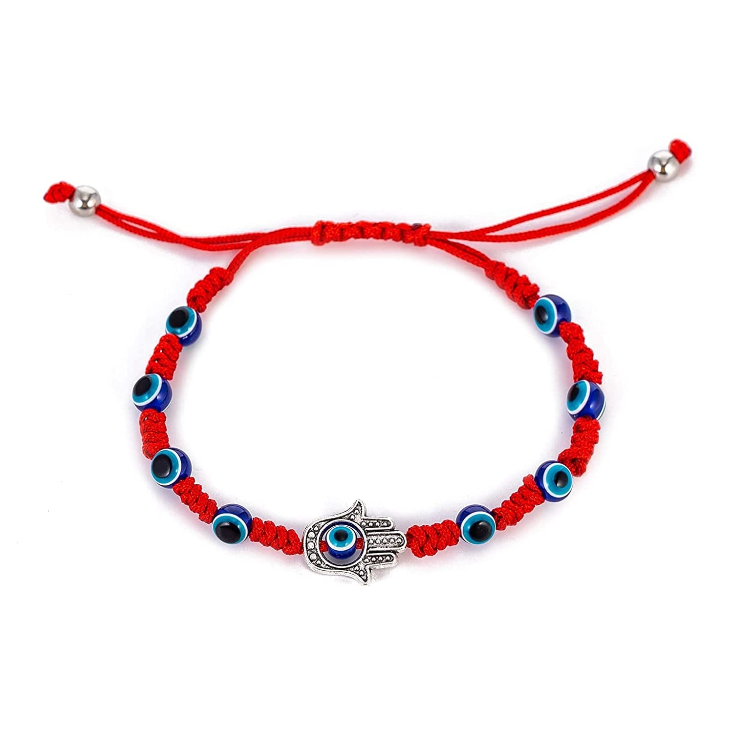 El Regalo Lucky Evil Eye Braided Adjustable Strand Macrame Bracelet for Unisex Adult