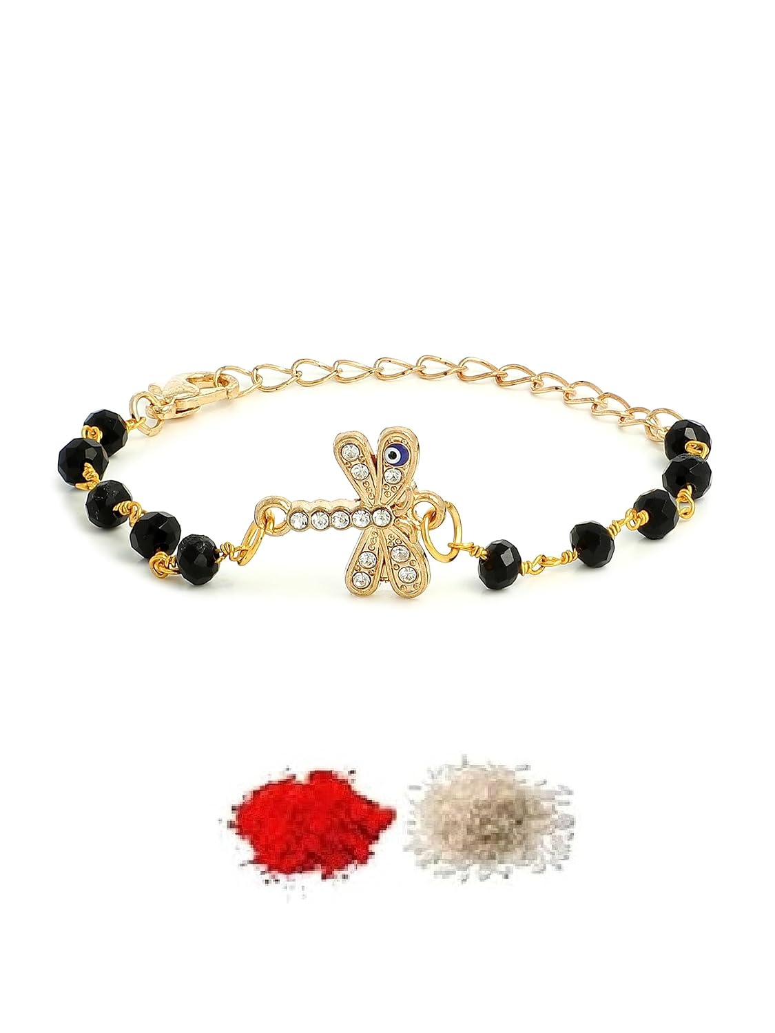 El Regalo Nazaria Rakhi for Kids/Baby Brother - Cute Evil Eye Rakhis for Babies/Toddlers with shagun, Rakhi Message Card in Rakhi Gift Box (Style-11)