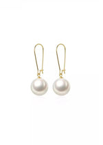 El Regalo Fancy Pearl Earrings- Golden Pearl Tassel Long Statement Earrings for Girls & Women (Round Pearl Hook)