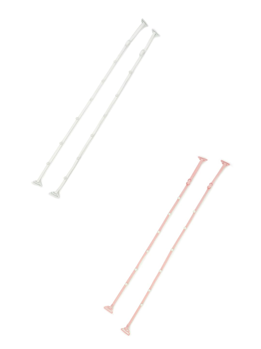 El Regalo Set of 2 White & Pink Bra Straps