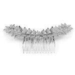 El Regalo 1PC Elegant Vintage Hollow Cutout Leaf Hair Comb - Wedding & Party Hair Accessory for Girls & Women (Silver)