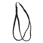 El Regalo Women Double Strands/Layered Twist Glossy Braided Hair Wig Simulated Hair Elastic Forehead Hairband (Black)
