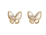 El Regalo Cute Butterfly Stud Earrings for Girls & Women - Delicate Crystal Butterfly Earrings