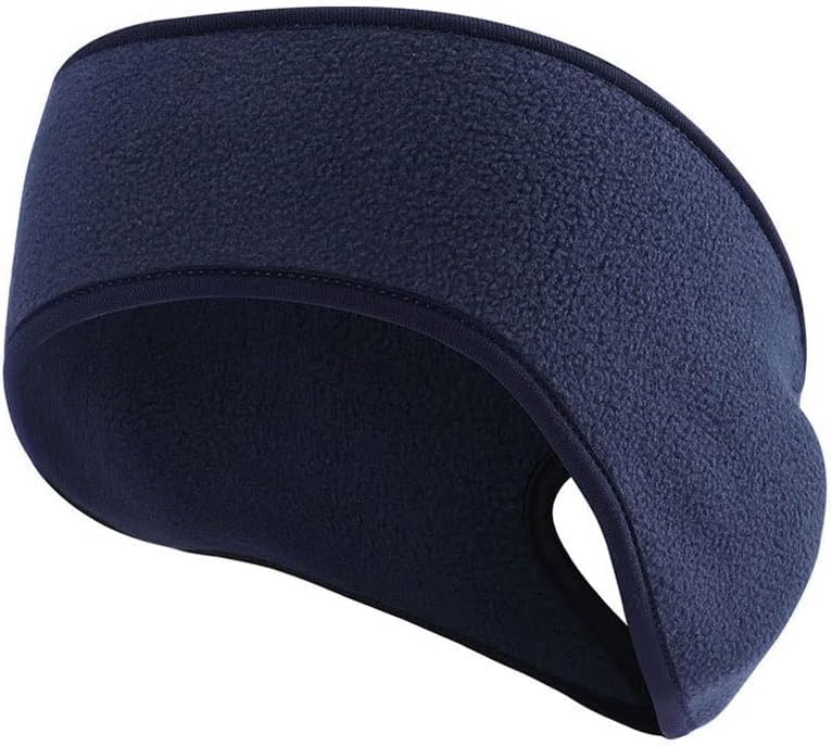 El Regalo 1PC Winter Fleece Ponytail Headband- Ear Warmer/Earmuff Headbands with Ponytail for Men, Women, Girls, Boys Fleece Ear Warmers Headband for Cold Weather Ski Yoga (Blue)