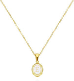 El Regalo Unisex Vintage Style Waterproof Name Initial Letters Pendant Necklaces - Stainless Steel Golden Initials Jewelry - Hypoallergenic Letters Pendant Chain (Letter E)
