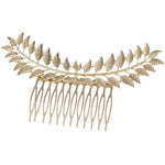El Regalo 1PC Elegant Vintage Hollow Cutout Leaf Hair Comb - Wedding & Party Hair Accessory for Girls & Women (Gold)