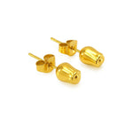 El Regalo Stainless Steel Pearls/Flower Earrings- Minimalist & Elegant Pearl Decor Stud Earring for Kids/Girls/Teens/Women (Rose Bud stud)
