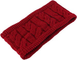 El Regalo 1 PC Winter Knitted Fleece Warm Unisex Headbands for Men & Women- Ear Warmer Headband Hair Band Wool Head Wraps Winter Unisex Ear Warmers (Plum Red)