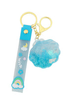 El Regalo 1PC Liquid Filled Keychains for Kids & Teens - Cute Colorful Water Motion Keyrings for Backpack, Purse & Keys - Fun Moving Liquid Design (Style-5)