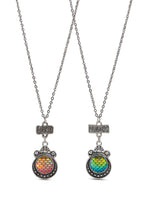 El Regalo 2PCs Best Friends 3D Mermaid Shell Pendant Necklaces for Girls- BFF Victorian Style Mermaid Pendant Necklaces for Besties- Valentines Day Gift