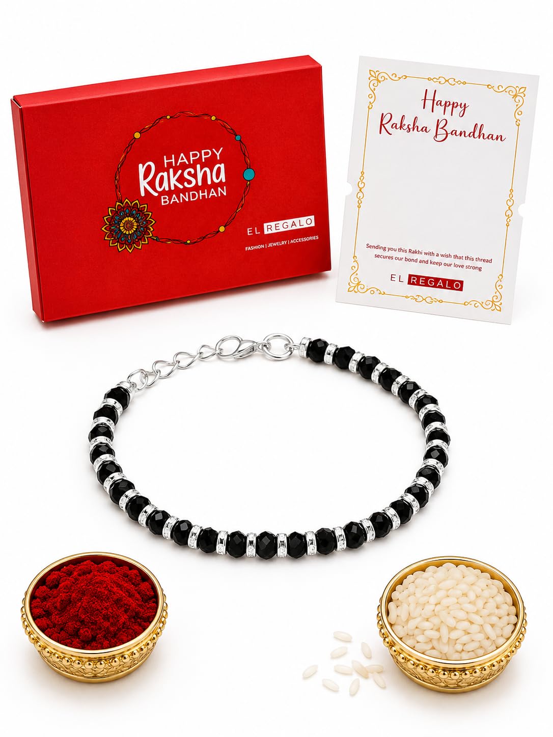 El Regalo 1st Rakhi for Baby Brother - Nazaria Rakhis for 1st Rakhi for Little Brother/Niece/Nephew Rakhis for Kids/Babies/Toddlers (Plain Nazaria Rakhi)