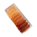 El Regalo 9 Pcs Spiral Hair Ties, No Crease Coil Phone Cord Hair Ties for Thick Hair - Ponytail Holders for Kids/Girls/Women (Brownish)