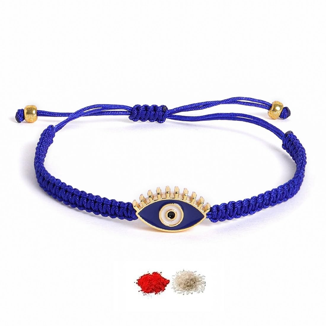 El Regalo 1 PC Evil Eye Nazaria Rakhi for Brother- Rakhi Gift Box with 1 PC Rakhi, Shagun Pack & Rakhi Message Card in Gift Box - Rakhi for Bhai/Bhabhi/Bhatija/Bhatiji (Blue Evil Eye Rakhi)