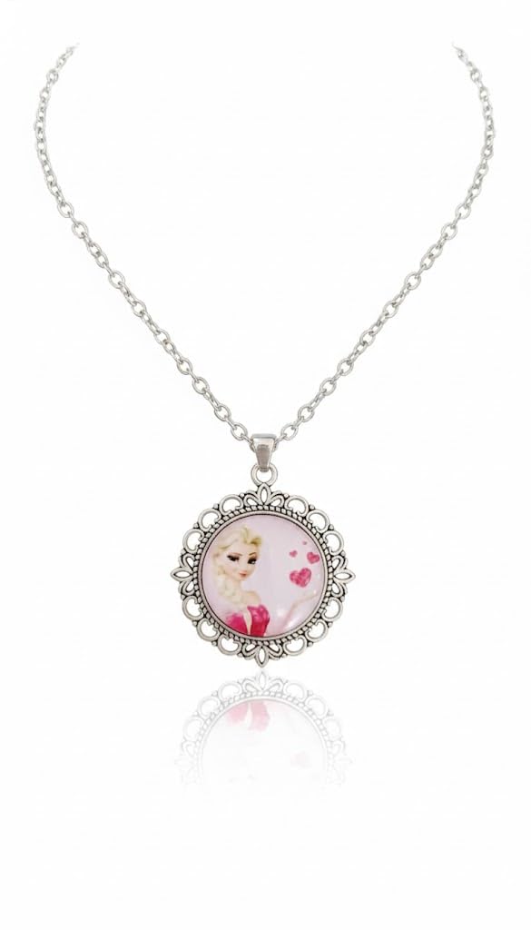 El Regalo Enchanted Tales Princess Pendant Necklace for Girls & Toddlers - Magical Character Jewelry for Birthdays, Parties & Gifting (Style-3)