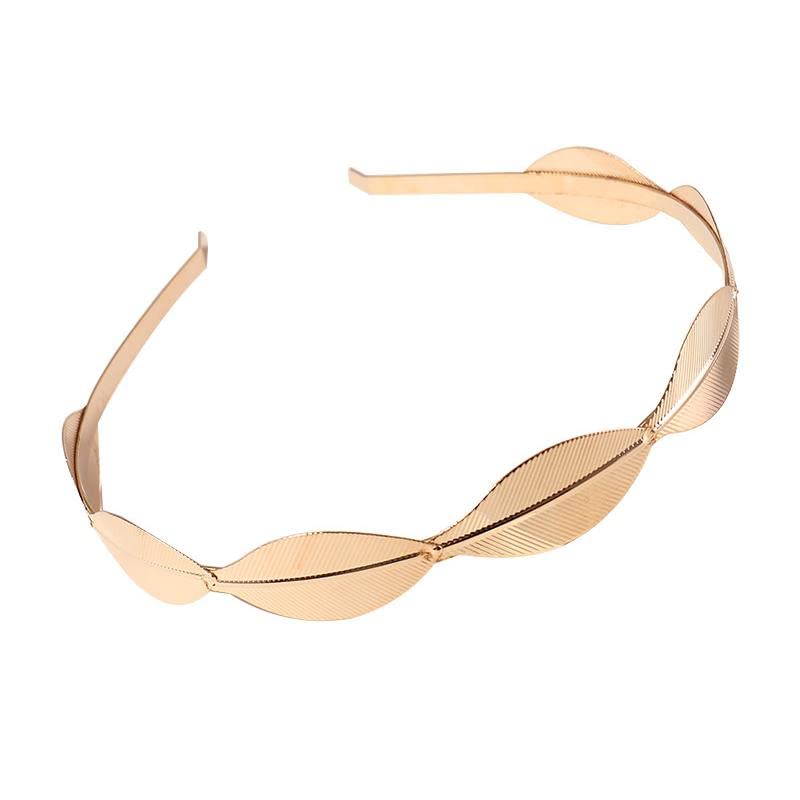 El Regalo's Golden Leaves Vintage Crown Style Metal Hairband/Tiara Hair accessories for Kids/Girls/Teens/Women- Bridal Crown Hairbands (Option-3)