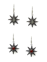 El Regalo Women's & Girl's 2 Pairs Of Contemporary Surya (Sun) Earrings With Natural Stones- Gift For Her (Option-2)