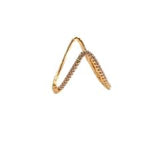 El Regalo V Shape Curved Vanki Ring- Sparkling Slim Chevron Stacking Statement Ring For Girls & Women (Rose Gold),One Size