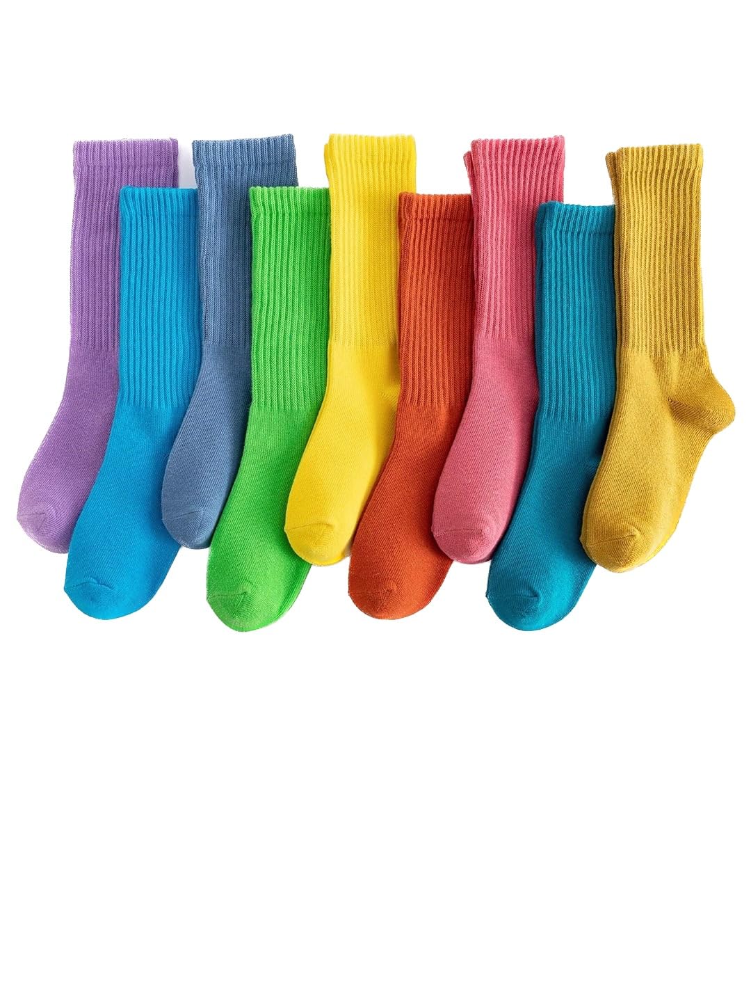 EL REGALO Pack Of 9 Patterned Calf-Length Socks