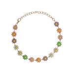 El Regalo 1 Leg Dainty Daisy Charm Chain Anklet- 1 PC Flower Beads Chain Ankle Bracelets For Girls & Women (Multicolored Daisy Anklet)