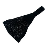 El Regalo Rhinestone Elastic Bandana Wide Sports Headband/Hair Band for Women & Girls (Black)