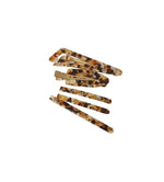 El Regalo 5-Piece Premium Acrylic Resin Hair Clip Set - Trendy Tortoise Shell & Marble Geometric Barrettes | Non-Slip Alligator Clips & Luxury Hair Pins for Women & Girls | Stylish Hair Accessories