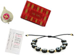 El Regalo Lucky Evil Eye Handwoven Adjustable Unisex Bracelet for All- Protection Lamp-work Glass Beads Evil Eye Bracelets for Kids/Teens/Girls/Boys/Men/Women (Power Black Evil Eye Bracelet)