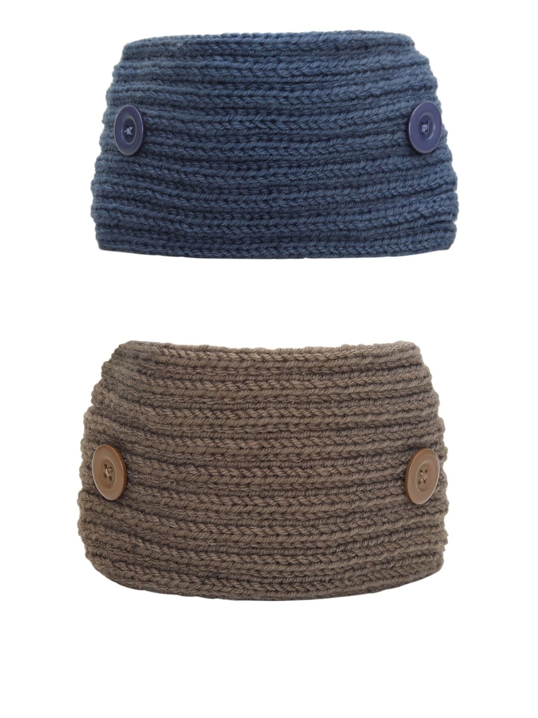 EL REGALO Women Pack Of 2 Knitted Chill Wrap Headbands