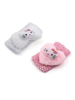 El Regalo 2 PCs Plush Hello Kitty Crochet Headband for Babies/Toddlers/Girls Kids - Kitty Fancy Headbands (Option-2)