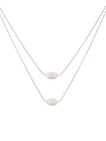 El Regalo Sleek & Elegant Stainless Steel Double Layered Pearls Necklace for Girls/Women - Minimalist Anti Tarnish Jewelry - Timeless & Trendy Design