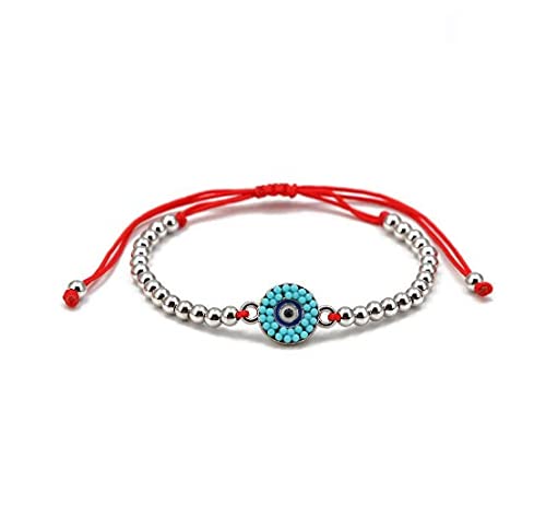 El Regalo Fancy Evil Eye Unisex Bracelet for All | Macrame Bracelet Handwoven Beaded with Lucky Eye Charms (Round Evil Eye)