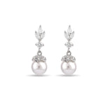 El Regalo Zircon Pearls Earrings- American Diamond Party Pearls Earrings for Girls & Women - Gift for Her (Ziron Pearl Stud Earrings)
