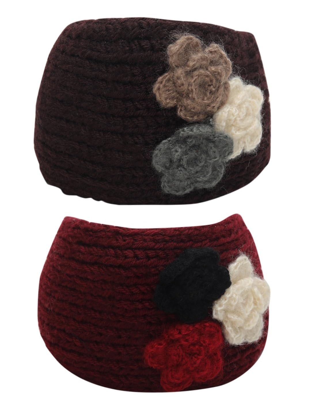 El Regalo Women Pack Of 2 Knitted Chill Wrap Headband,Assorted
