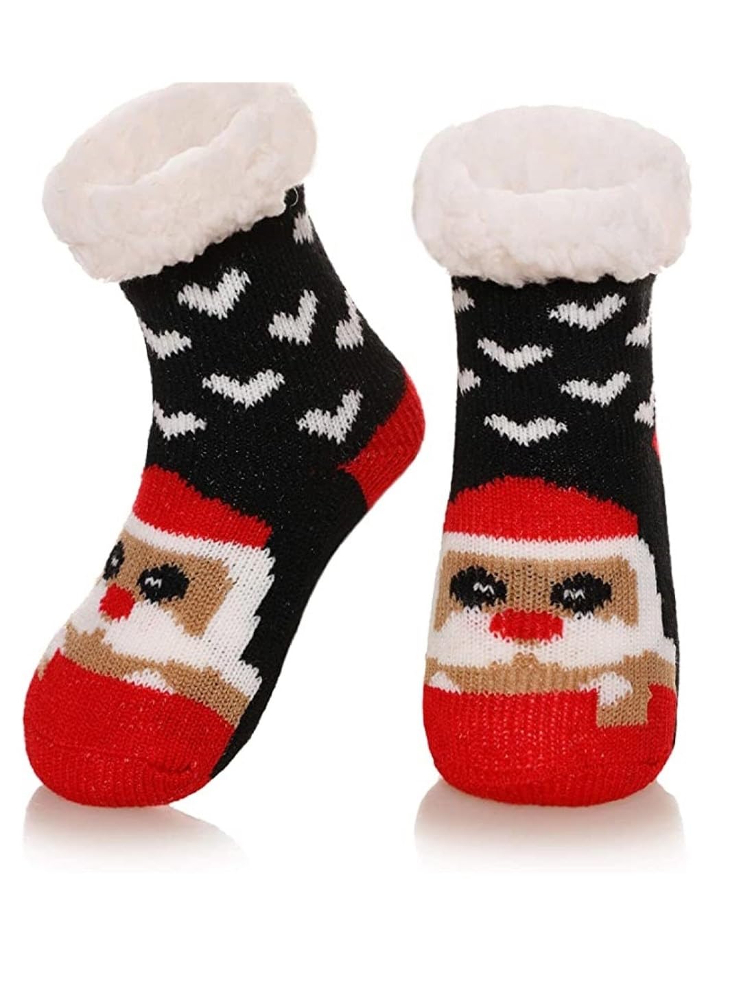 EL REGALO Kids Red, Black & White Patterned Calf-Length Socks