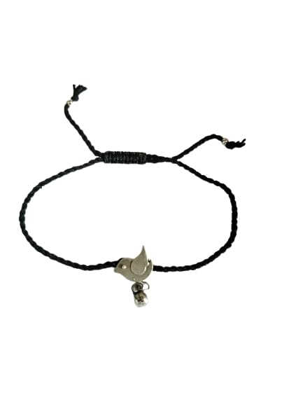El Regalo 1PC Black Thread Adjustable Nazarbattu Anklet for Kids/Teens Girls & Women- Nazarbattu, Nazaria Thread Fashion Anklets for 1Leg (Bird Nazarbattu Anklet)