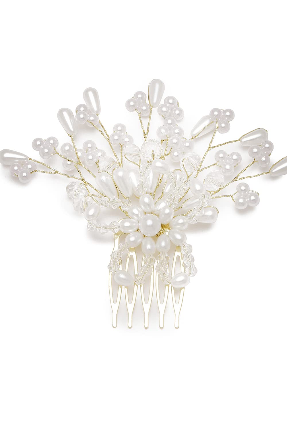 El Regalo Bridal Pearls, Crystals Hair Comb Wedding Hair Pins, Wedding Hair Accessories for Brides Bridesmaid