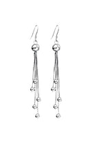 El Regalo Womens Silver Plated Hook Hanging Earrings/Beads Tassel Chain Pending Dangle Earrings