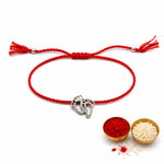 El Regalo Goddess Lakshmi Ji Footprints Rakhi for Brother, Adjustable Bracelet