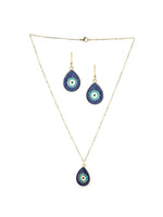 El Regalo Evil Eye Earrings & Necklace Jewelry Set- Enameled Evil Eye Hypoallergenic Pendant Necklace & Earrings for Girls & Women