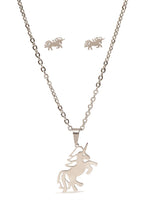 El Regalo Stainless Steel Unicorn Necklace & Bracelet Jewelry Set for Kids/teens/Women - Waterproof Unicorn Jewelry - Valentines Day Gift for Her