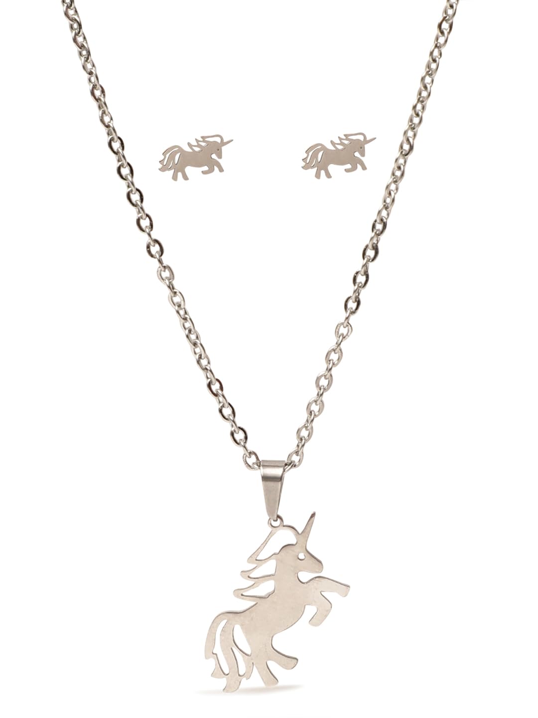 El Regalo Stainless Steel Unicorn Necklace & Bracelet Jewelry Set for Kids/teens/Women - Waterproof Unicorn Jewelry - Valentines Day Gift for Her