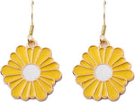 El Regalo 1 Pair Daisy Flower Earrings for Girls & Women- Cute Flower Earrings (Style-8)