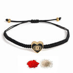 El Regalo 1 PC Heart Evil Eye Nazaria Rakhi for Brother- 1 PC Rakhi, Shagun Pack & Rakhi Message Card in Gift Box - Rakhi for Bhai/Bhabhi/Bhatija/Bhatiji (Black Heart Evil Eye)