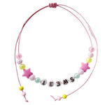 El Regalo Girls Necklace & Bracelet Jewelry Set For Kids & Baby Girls (Pink Stars)
