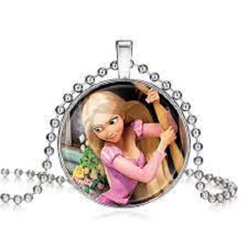 El Regalo Girls Princess Pendant Necklace Jewelry (Pink Princess)