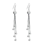 El Regalo Long Tassel Dangle Drop Bead Hook Earrings for Girls & Women- Retro Fashion Long Beaded Earrings